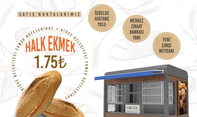 Niğde Belediyesi ekmek büfeleri hizmete alındı