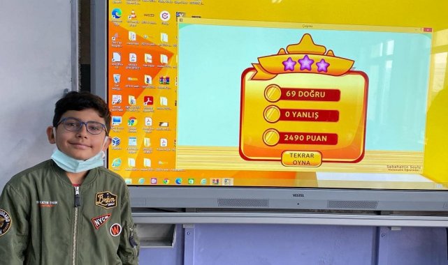 Öğrenciler çarpım tablosu turnuvasıyla eğlendi