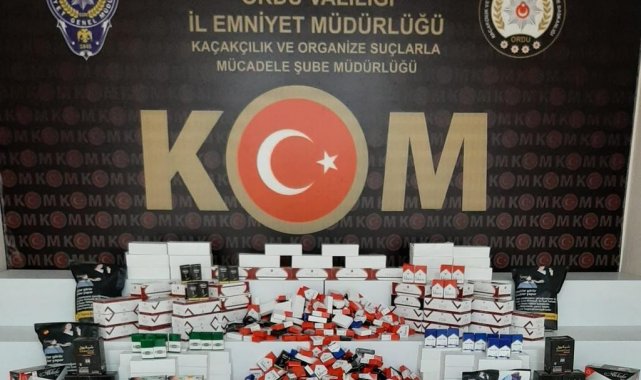Ordu'da 200 bin liralık kaçak tütün mamulü ele geçirildi