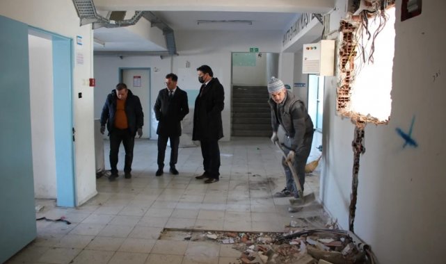 Ortaca Ortaokulu yenileme çalışmaları başladı