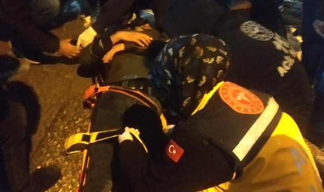 Otomobille motosiklet çarpıştı: 1 yaralı