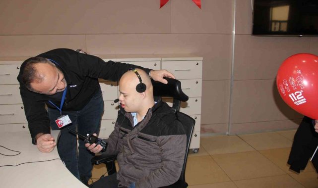 Özel çocuklar 112'yi ziyaret etti