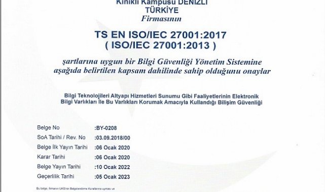 PAÜ bilgi güvenliği denetimlerini başarıyla tamamladı