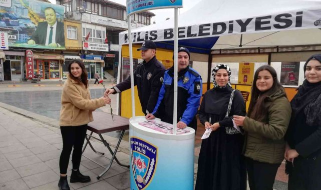 Polisten bayanlara KADES uygulaması