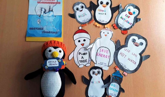 Projesinin maskotu, Kütahya Hafız İmam Hatip Ortaokulu'na ulaştı