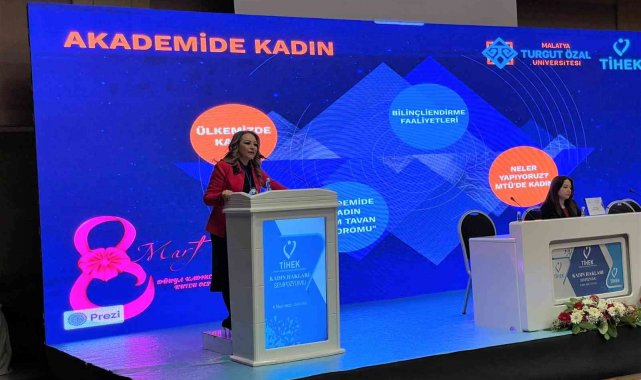 Rektör Karabulut&#039;tan Akademide kadın konulu sunum