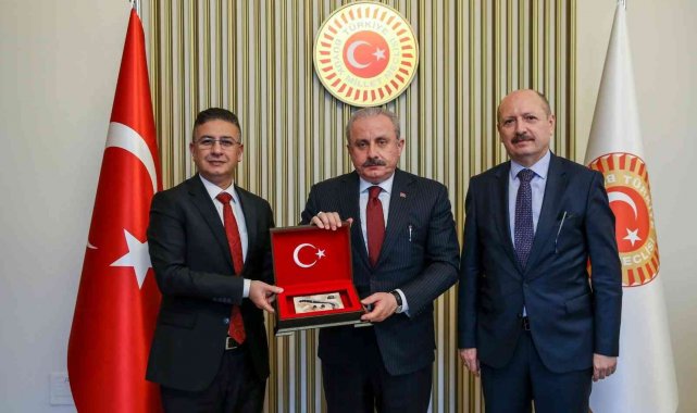 Rektör Kuş&#039;tan Meclis Başkanı Şentop&#039;a teşekkür ziyareti