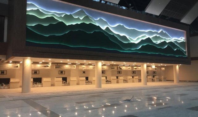 Rize-Artvin Havalimanı terminal binasının iç mimarisi dikkat çekiyor