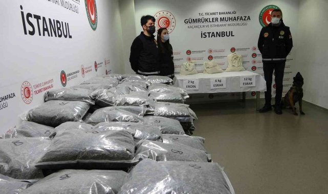Sabiha Gökçen Havalimanı'nda operasyonlarda 200 kilogram uyuşturucu ele geçirildi