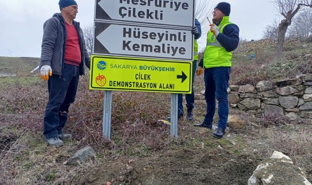 Sakarya&#039;da güzergah ve yön gösteren tabelalar yenileniyor