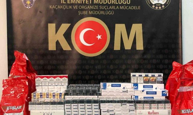 Siirt&#039;te gümrük kaçağı çay ve sigara ele geçirildi