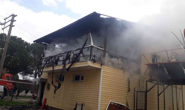 Spor tesisinde çıkan yangın korkuttu