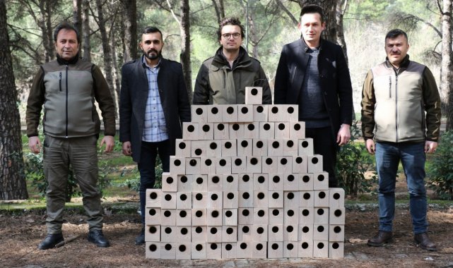 Süreyya Tabiat Parkına kuş yuvaları yerleştirildi