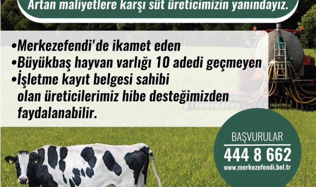 Süt üreticilerine 200 ton yem desteği