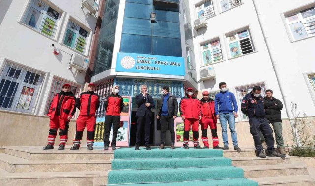 Tahmazoğlu deprem tatbikatına katıldı