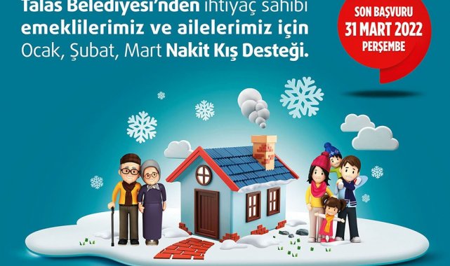 Talas'ta nakit kış desteğine başvurular sürüyor