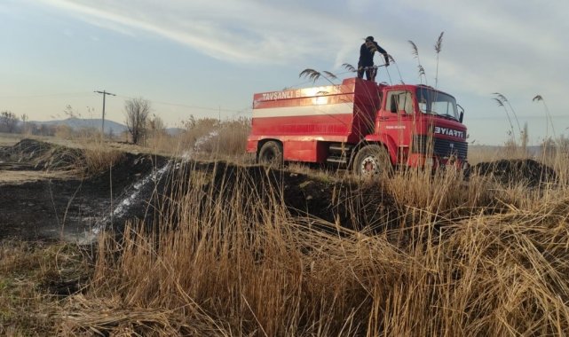Tavşanlı'da arazi yangını
