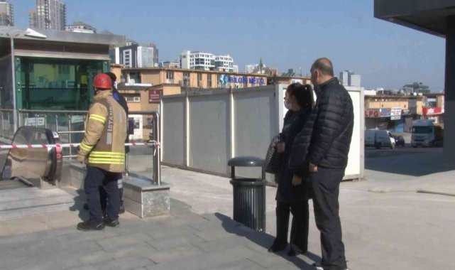 Ümraniye'de metro istasyonunda yangın paniği: Seferler durduruldu