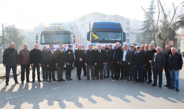 Uzunköprü'den Ukrayna'ya insani yardım malzemesi yola çıktı