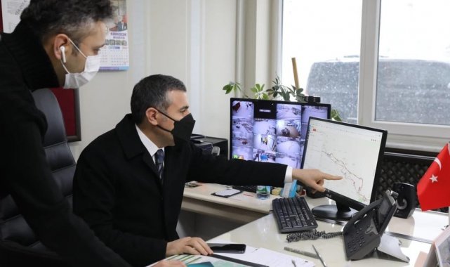 Vali Atay, yollarda ki son durumu inceledi