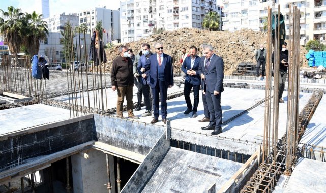 Vali Su, Akdeniz Hükümet Konağı inşaatında incelemelerde bulundu