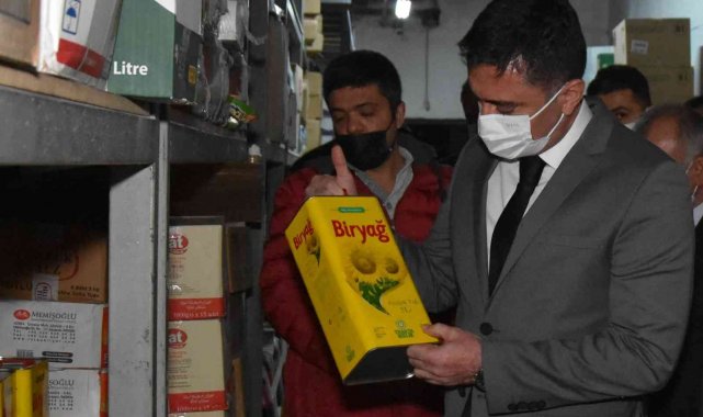 Vali Tekbıyıkoğlu, marketlerde sıvı yağ denetimi yaptı
