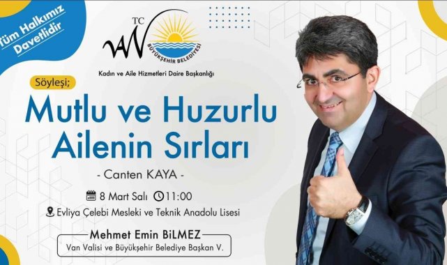 Van'da "Mutlu ve Huzurlu Ailenin Sırları" konulu söyleşi