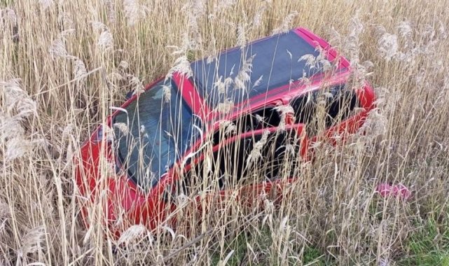 Yağmurda kayganlaşan yol kazaya neden oldu