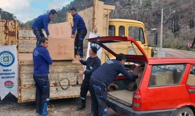 Yangın mağduru arıcılara destek