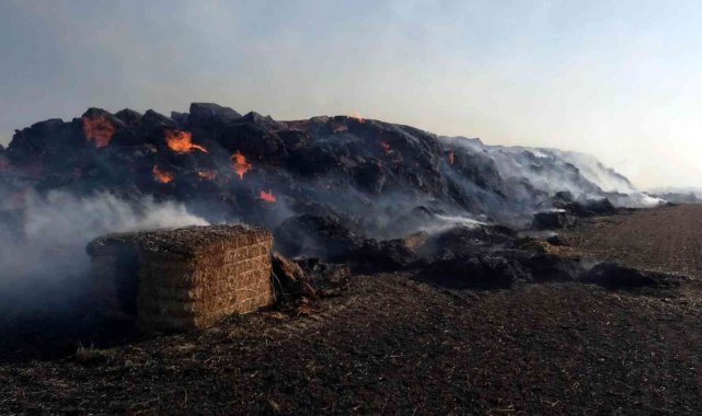 Yozgat'ta bin 500 saman balyası küle döndü