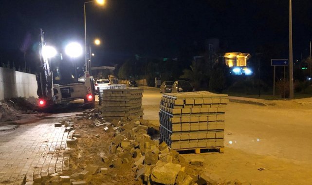 Yunusemre'de yol çalışması sürüyor