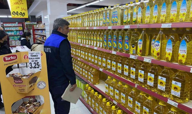 Zabıtadan marketlere yağ denetimi