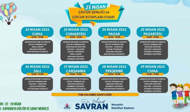 23 Nisan Çocuk Şenliği ve Çocuk Kitapları fuarı açılıyor