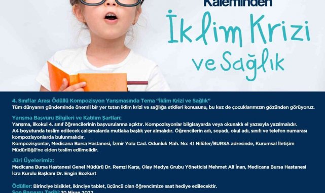 'İklim krizi ve sağlık' kompozisyon yarışması başladı