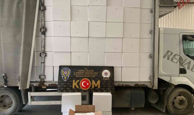 Adana'da 8 milyon 950 bin kaçak makaron ele geçirildi