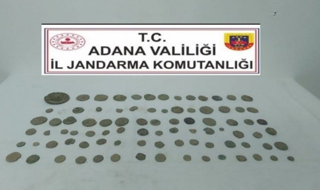 Adana'da 86 bronz sikke ele geçirildi