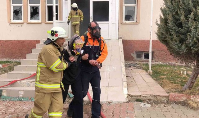 AFAD ve itfaiyeden yangın tatbikatı