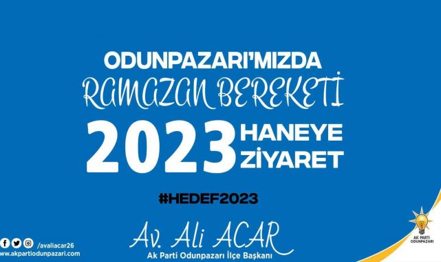 AK Parti Odunpazarı Ramazan boyunca 2023 haneyi ziyaret edecek