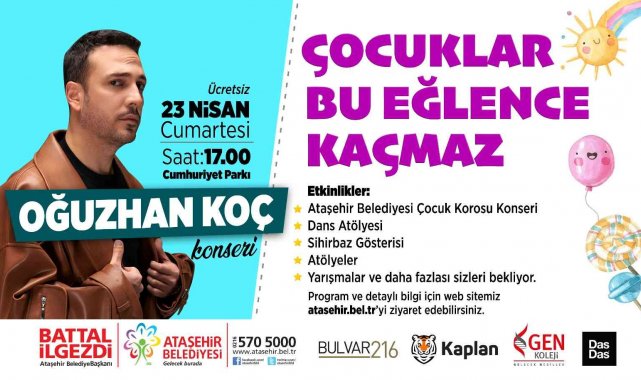 Ataşehir&#039;de 23 Nisan coşkusu yaşanacak