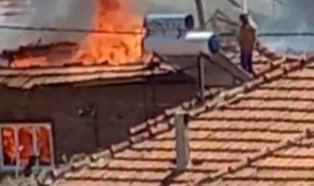 Aydın'da çıkan yangında ev kullanılamaz hale geldi