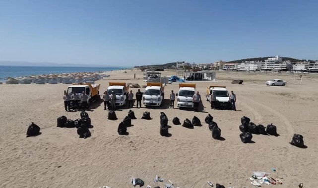 Ayvalık'ta sahiller bayram öncesi misafirlerini ağırlamak için hazır