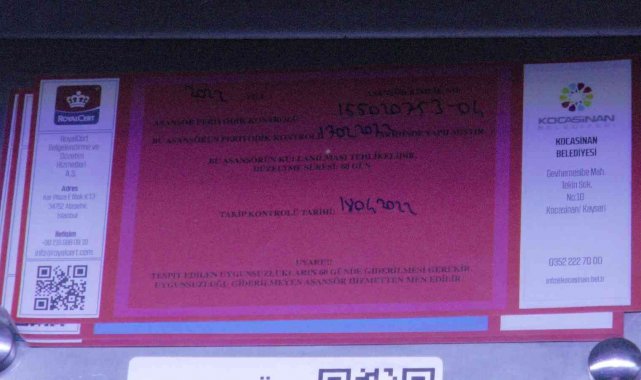 Bakımsız asansör öldürür