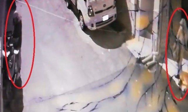 Balkondan hırsızın kafasına tabak yağdırdı, hırsız böyle kaçtı