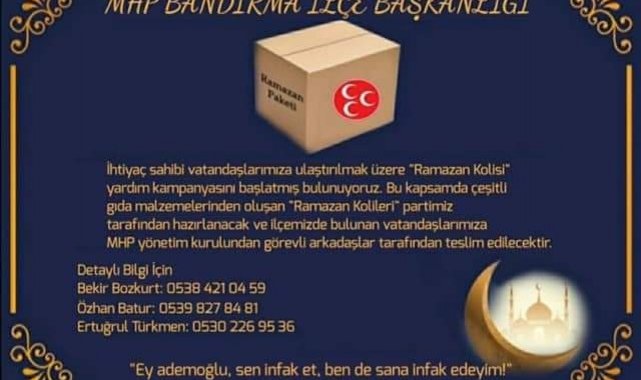 Bandırma MHP'den gönül seferberliği