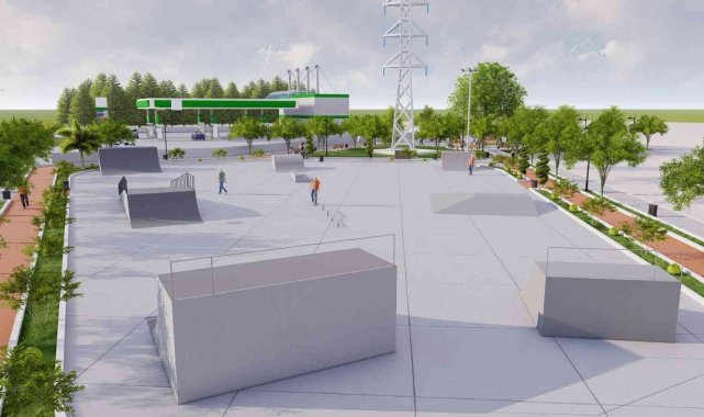 Başkan Çelik Skate Park şantiyesinde incelemelerde bulundu