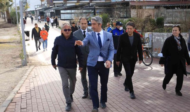 Başkan Oktay, 13 kilometrelik sahili yürüyerek denetledi