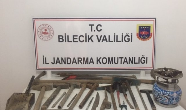 Bilecik'te kaçak kazı operasyonu: 2 gözaltı