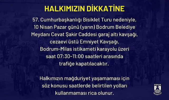 Bodrum Belediyesi&#039;nden Duyuru