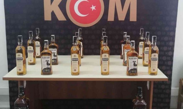 Burdur'da 31 şişe kaçak içki ele geçirildi