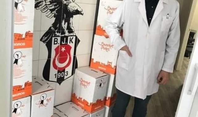 Burhaniye'de Beşiktaşlılardan ramazan yardımı